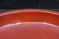 深みある朱漆で風情溢れる丸盆 DC8850