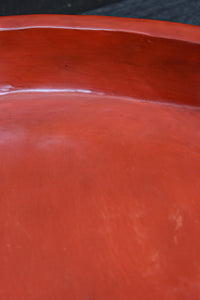 深みある朱漆で風情溢れる丸盆 DC8850