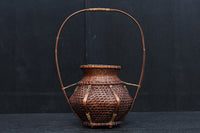 大きな持ち手と籠目模様で華のある花カゴ DC8855 在庫1組