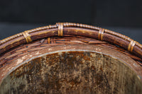 大きな持ち手と籠目模様で華のある花カゴ DC8855 在庫1組