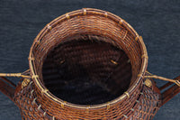 大きな持ち手と籠目模様で華のある花カゴ DC8855 在庫1組