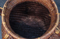 大きな持ち手と籠目模様で華のある花カゴ DC8855 在庫1組