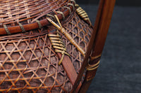 大きな持ち手と籠目模様で華のある花カゴ DC8855 在庫1組