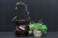 造形的なデザインで風情溢れる花カゴ DC8856 在庫1組