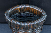 一輪挿しに!! 小型サイズの竹編み花カゴ DC8860 在庫1組