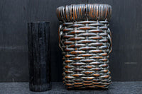 一輪挿しに!! 小型サイズの竹編み花カゴ DC8860 在庫1組