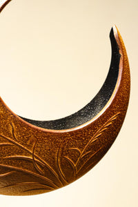 ススキ模様の花器をお猿さんが支える吊るし花器セット DC8862 在庫1個