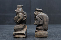 小型サイズ!! 温かみのある佇まいの恵比須様と大黒様のセット DC8864 在庫2個1組