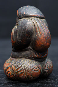 小型サイズ!! 朱に彩られた心和む表情が素敵な恵比須様と大黒様のセット DC8865 在庫2個1組