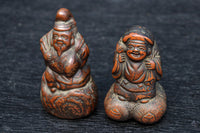 小型サイズ!! 朱に彩られた心和む表情が素敵な恵比須様と大黒様のセット DC8865 在庫2個1組