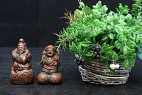 小型サイズ!! 朱に彩られた心和む表情が素敵な恵比須様と大黒様のセット DC8865 在庫2個1組