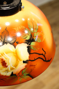 希少!! 鮮やかな美しい笠に薔薇の模様が描かれたノリタケの電笠 DC8874