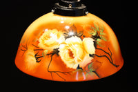 希少!! 鮮やかな美しい笠に薔薇の模様が描かれたノリタケの電笠 DC8874