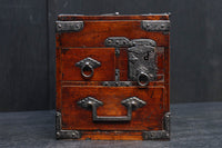 時代の風合いが味わいのある硯箱(鍵付き) DC8879