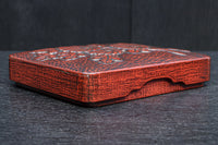 菊の花が美しく描かれた鎌倉彫の硯箱 DC8880