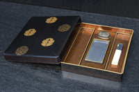 蒔絵の紋様が描かれた格調ある硯箱(共箱付き) DC8881