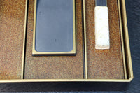 蒔絵の紋様が描かれた格調ある硯箱(共箱付き) DC8881