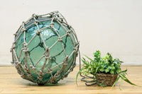 気泡入りの和ガラス球を縄で包んだ浮き球 DC8883