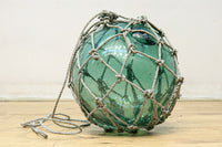 気泡入りの和ガラス球を縄で包んだ浮き球 DC8883