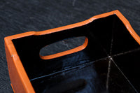 黒と朱のコントラストが映える根来塗のたばこ盆 DC8884 在庫10個