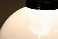 大正浪漫!! 鮮やかな青色ガラスが映える乳白ガラス切子の電笠 DC8895