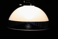 大正浪漫!! 鮮やかな青色ガラスが映える乳白ガラス切子の電笠 DC8895