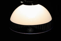 大正浪漫!! 鮮やかな青色ガラスが映える乳白ガラス切子の電笠 DC8895