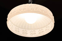 四つ葉のクローバー模様がお洒落なプレスガラスの電笠 DC8898