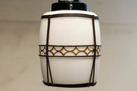 朱セルの和柄帯装飾でレトロな面持ちの電笠 DC8904