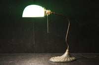 グリーン笠で和モダンな雰囲気ある電気スタンド DC8906