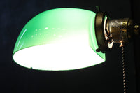 グリーン笠で和モダンな雰囲気ある電気スタンド DC8906