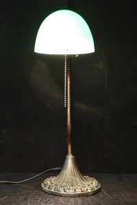 グリーン笠で和モダンな雰囲気ある電気スタンド DC8906