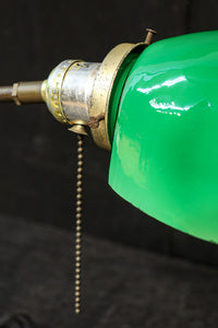 グリーン笠で和モダンな雰囲気ある電気スタンド DC8906