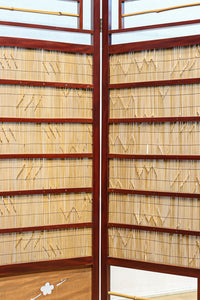 繊細な簾の造りをした風情のある大型サイズ衝立 DC8908