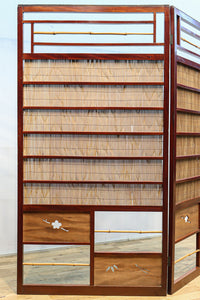 繊細な簾の造りをした風情のある大型サイズ衝立 DC8908