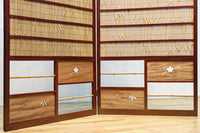 繊細な簾の造りをした風情のある大型サイズ衝立 DC8908