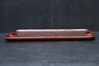 花模様を散りばめた風合い溢れる鎌倉彫の長手盆 DC8921