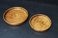 艶やかな質感と雄大な杢目が映える丸盆 DC8922ab 在庫(a:1 b:1)枚