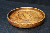 艶やかな質感と雄大な杢目が映える丸盆 DC8922ab 在庫(a:1 b:1)枚