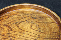 艶やかな質感と雄大な杢目が映える丸盆 DC8922ab 在庫(a:1 b:1)枚