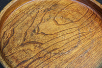 艶やかな質感と雄大な杢目が映える丸盆 DC8922ab 在庫(a:1 b:1)枚