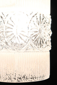 昭和レトロ!! 煌びやかなプレスガラス装飾が映える円柱型のブラケット DC8937