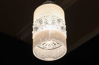 昭和レトロ!! 煌びやかなプレスガラス装飾が映える円柱型のブラケット DC8937