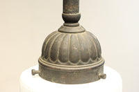 昭和レトロ!! 煌びやかなプレスガラス装飾が映える円柱型のブラケット DC8937