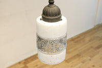 昭和レトロ!! 煌びやかなプレスガラス装飾が映える円柱型のブラケット DC8937