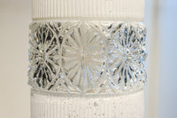 昭和レトロ!! 煌びやかなプレスガラス装飾が映える円柱型のブラケット DC8937