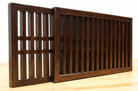 角太格子造りで貫録ある二つ折り帳場格子 DC8946