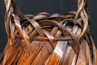 丸みをつけた竹編みが魅力の花カゴ DC8955