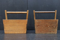 木地色の穏やかな杢目が魅力の持ち手付き炭入れ DC8958ab 在庫(a:1 b:1)個