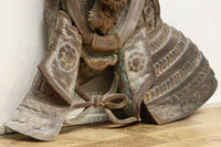 大珍品!!龍を装飾した迫力のある兜の大振りの彫刻飾り DC9025